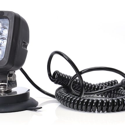 Proiector de lucru 9 LED cu întrerupător (prindere magnetică, cablu spiralat 3 m cu ștecher de brichetă) WAS 684.3 - 12V-24V