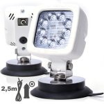 Proiector de lucru 9 LED cu întrerupător (prindere magnetică, cablu drept 2,5 m cu ștecher de brichetă) WAS 688.2* - 12V-24V