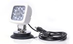 Proiector de lucru 9 LED cu întrerupător (prindere magnetică, cablu drept 2,5 m cu ștecher de brichetă) WAS 688.2* - 12V-24V - imagine 2