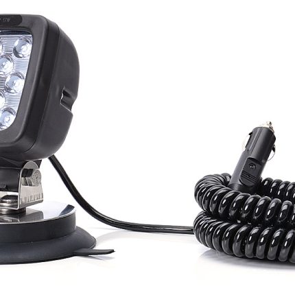 Proiector de lucru 12 LED (prindere magnetică, cablu spiralat 7 m cu ștecher de brichetă) WAS 691.4 - 12V-24V