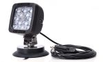Proiector de lucru 12 LED cu întrerupător (prindere magnetică, cablu drept 2,5 m cu ștecher de brichetă) WAS 692.2* - 12V-24V - imagine 2