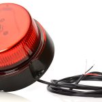 Girofar roșu (8 programe, lentilă roșie, prindere magnetică, cablu drept 3 m) WAS 854.3* - 12V-24V