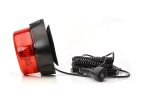 Girofar roșu (8 programe, lentilă roșie, prindere magnetică, cablu spiralat 7 m cu ștecher de brichetă) WAS 854.2* - 12V-24V - imagine 3