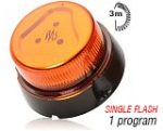 Girofar portocaliu (1 program, lentilă portocalie, prindere magnetică, cablu spiralat 3 m cu ștecher de brichetă) WAS 866.1 - 12V-24V - imagine 2