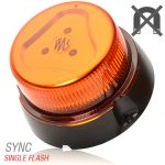 Girofar portocaliu (1 program, lentilă portocalie, prindere pe 3 șuruburi, cablu drept 3 m) WAS 866.4SYNC* - 12V-24V