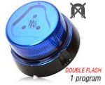 Girofar albastru (1 program, lentilă albastră, prindere pe 3 șuruburi, cablu drept 3 m) WAS 867.4D - 12V-24V - imagine 2